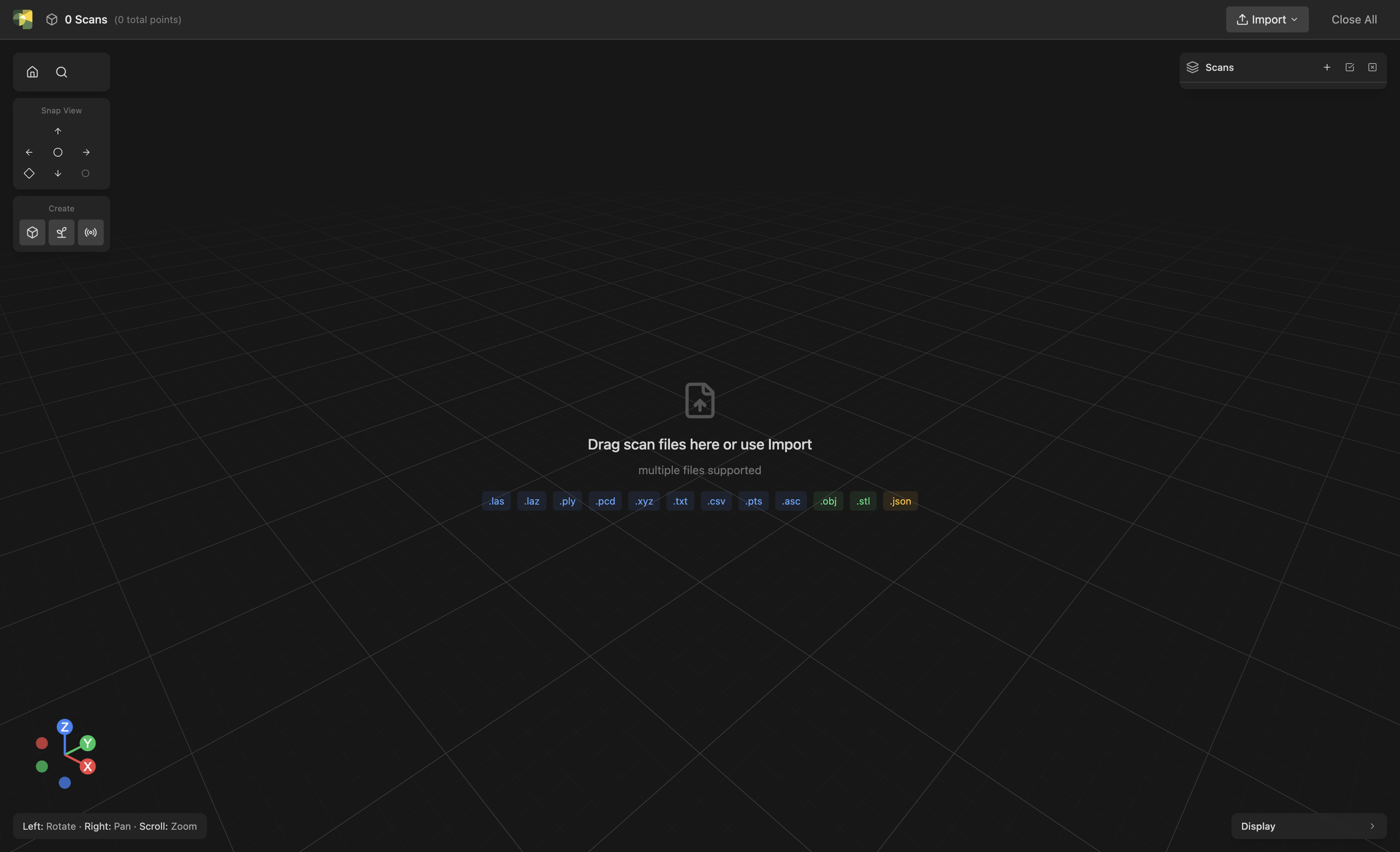 Empty Phytograph viewer