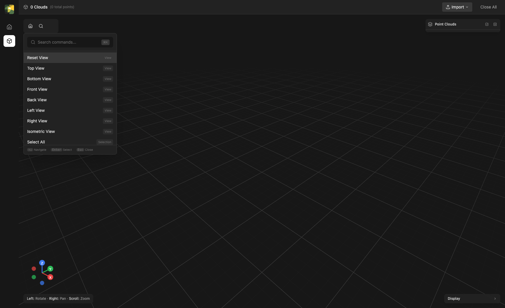 Command palette